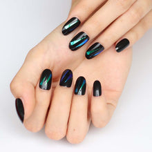 Load image into Gallery viewer, 24pcs Fashion section candy color Round head nails, popular sales of the king, sexy black GG
