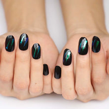 Load image into Gallery viewer, 24pcs Fashion section candy color Round head nails, popular sales of the king, sexy black GG
