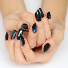 Load image into Gallery viewer, 24pcs Fashion section candy color Round head nails, popular sales of the king, sexy black GG
